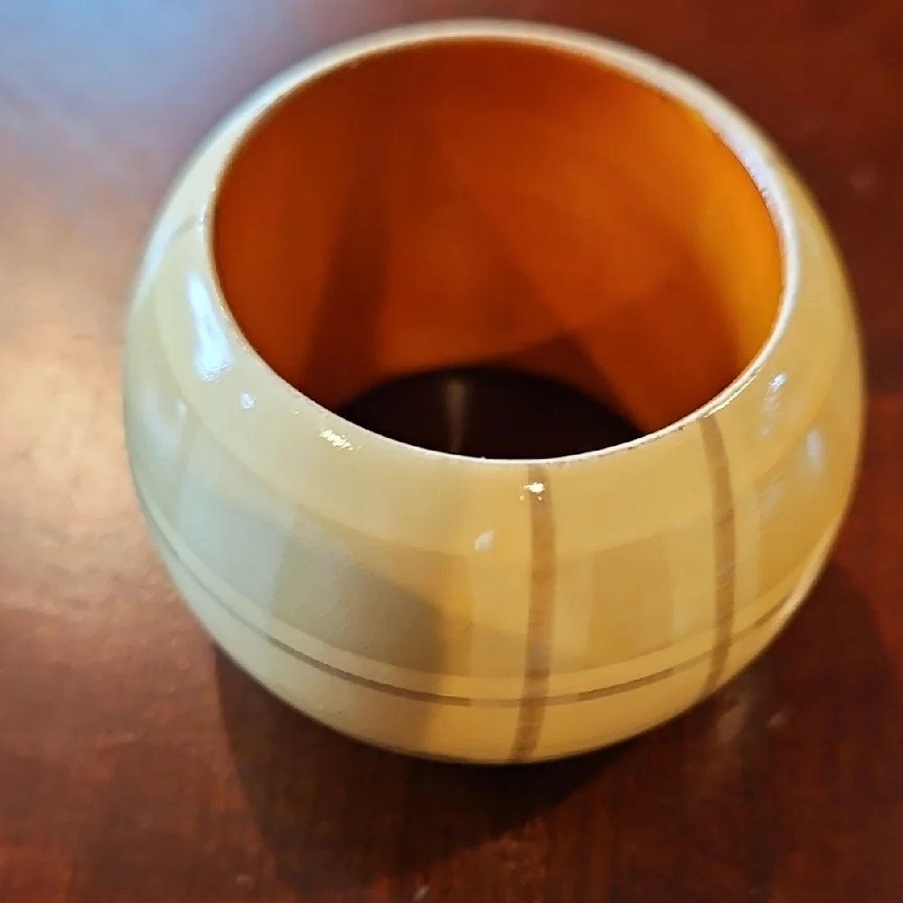 Vintage Plaid Wooden Napkin Rings - Set of 4, Made in India (Set #1)